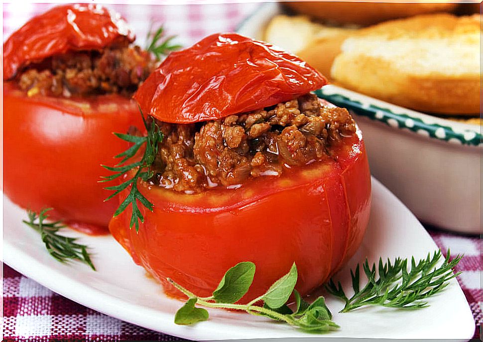 Filled tomatoes