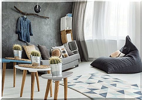 Home decor in gray and minimalist