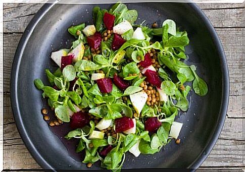 Ingredients for a delicious sweet salad