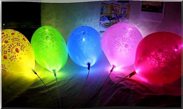 Luminous balloons for parties