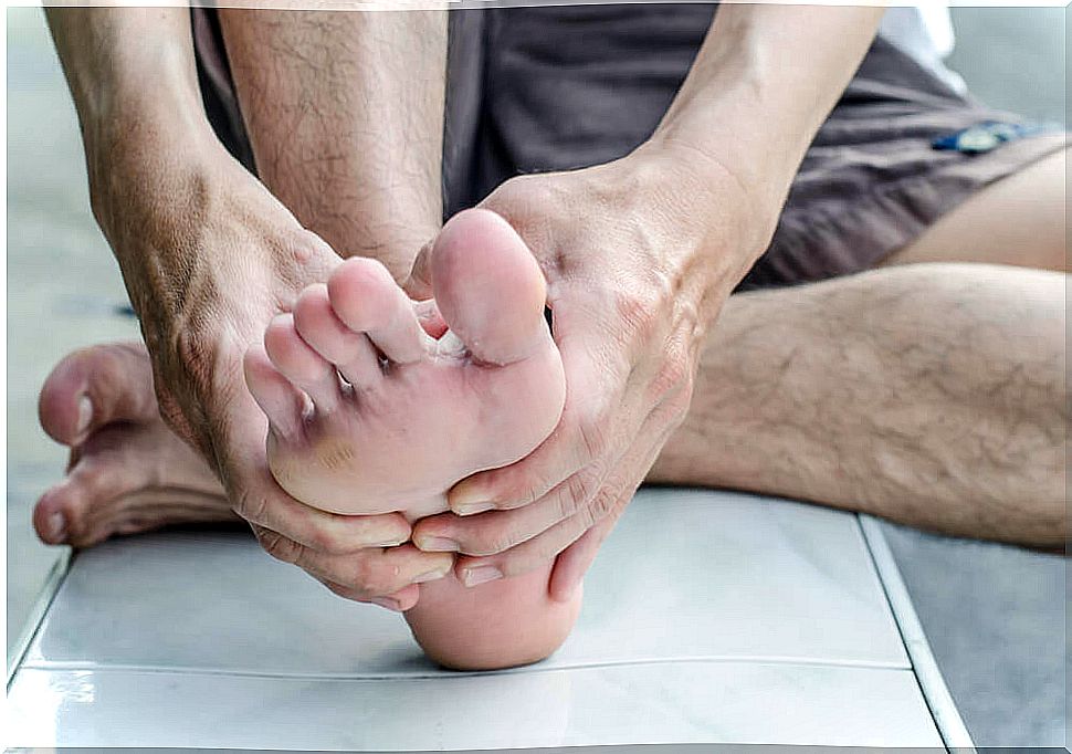 Man with plantar fasciitis