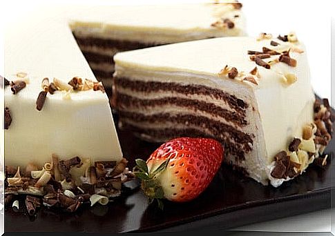 White chocolate cake